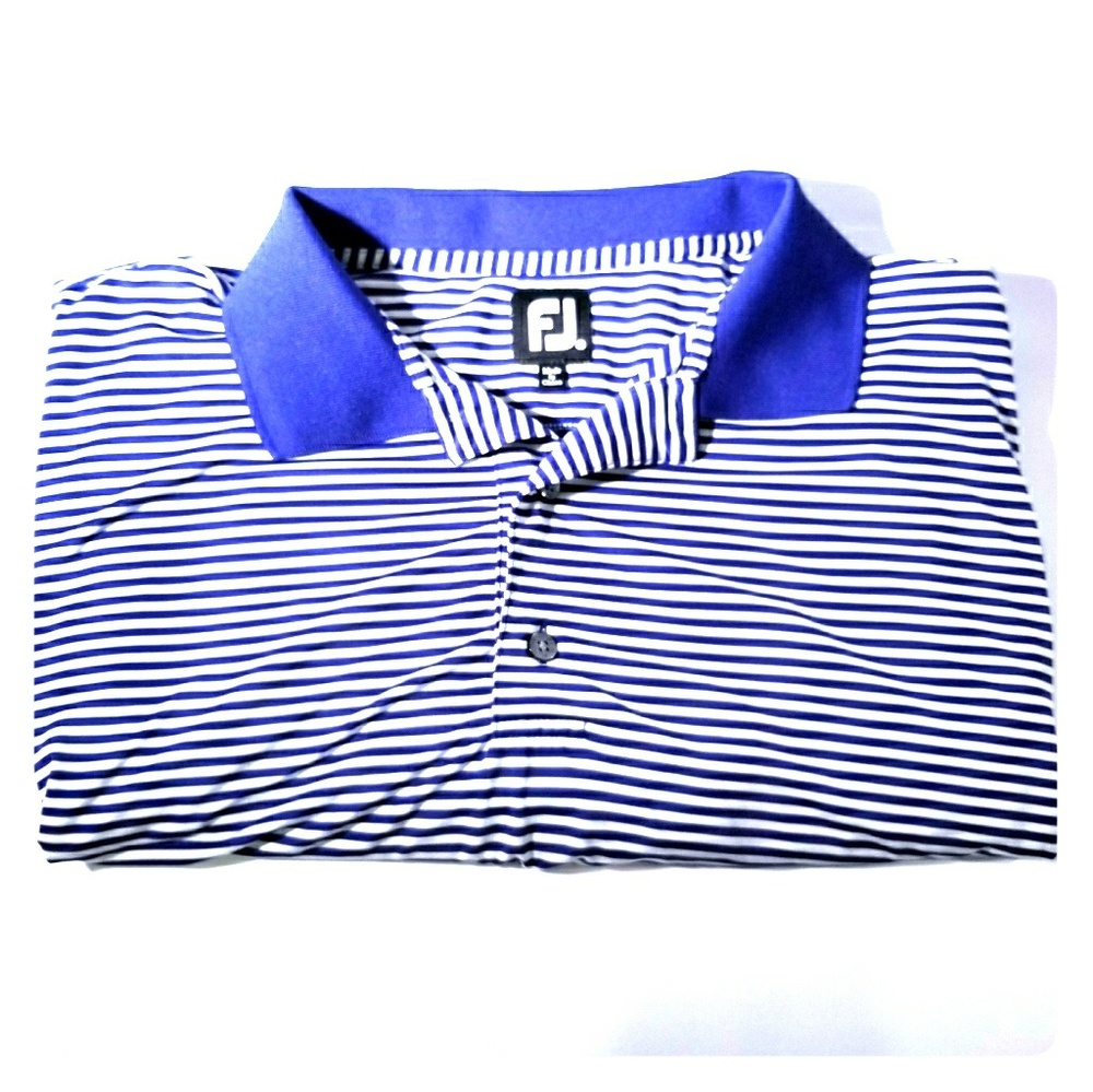 Footjoy FJ Blue Striped Golf Polo XL